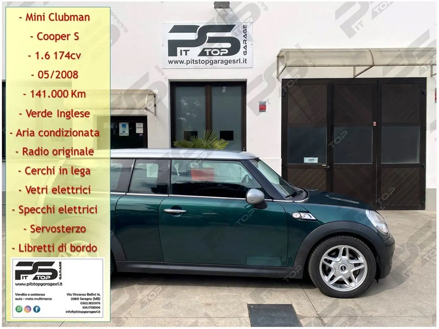 MINI Cooper S Clubman Clubman 1.6 Cooper S 174cv Verde - 1