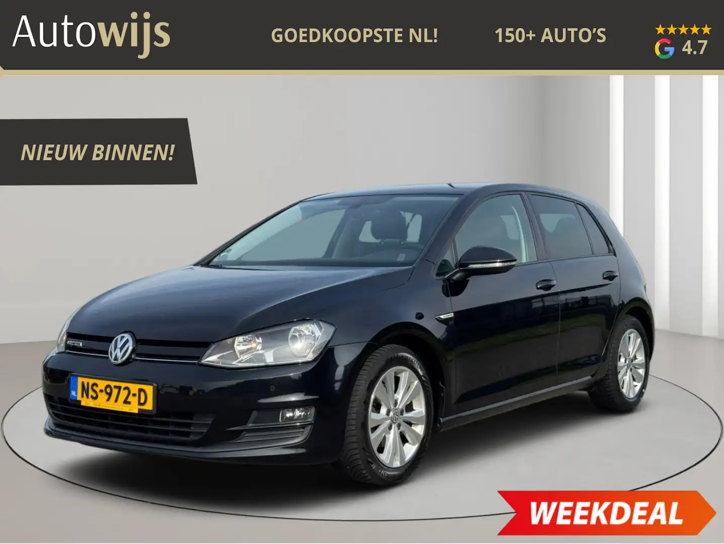 Volkswagen Golf 1.0 TSI Comfortline|NAVI|MF-STUUR|PDC|CRUISE|DAB+| Zwart - 1
