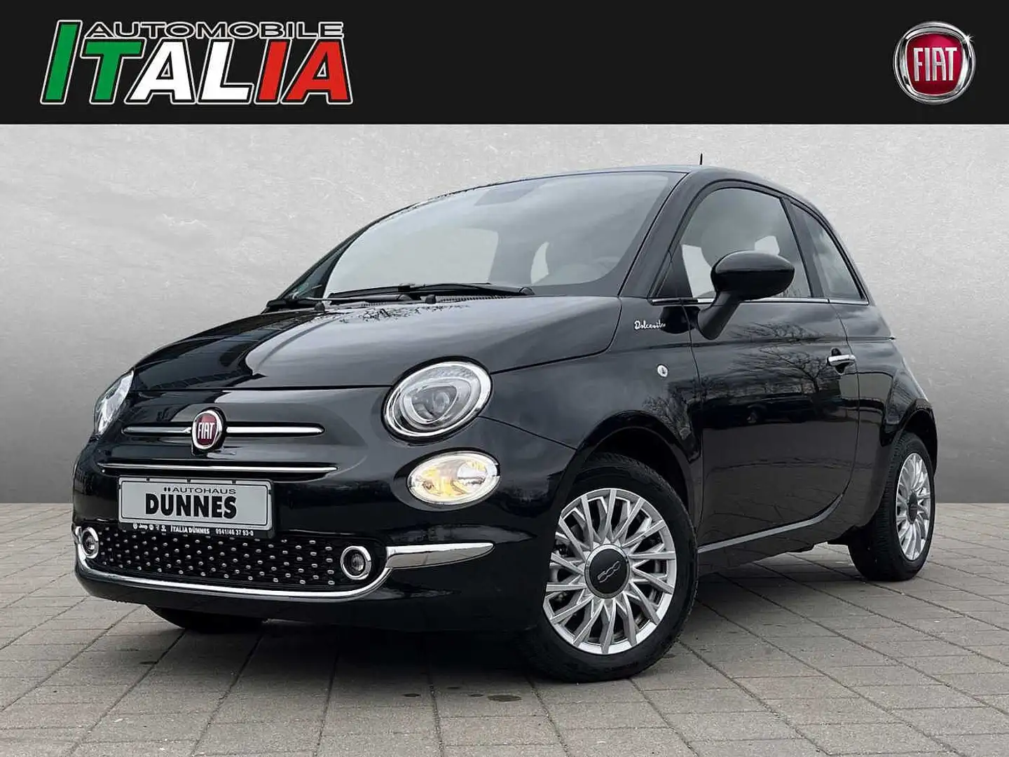 Fiat 500 Dolcevita Hybrid *Navi/PDC/Klimaautomatik* Schwarz - 1