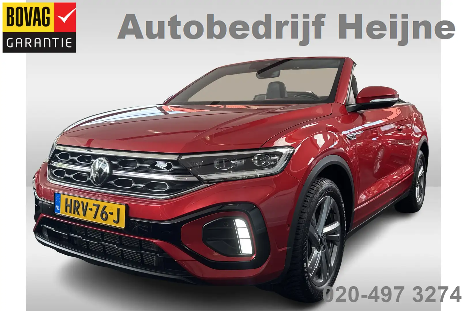 Volkswagen T-Roc Cabrio 1.5 TSI 150PK DSG R-LINE SPORT LEDER/NAVI/C Rood - 1