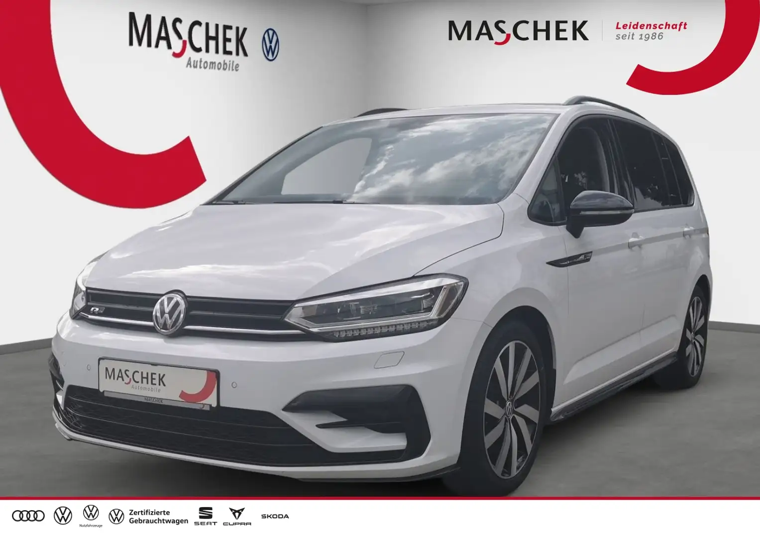 Volkswagen Touran R-Line 1.5 TSI AHK LED PDC Navi DAB AHK STH LM Weiß - 1