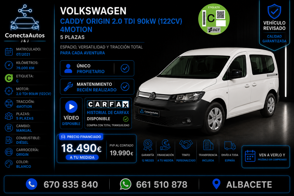 Volkswagen Caddy 2.0TDI Origin 4Motion 90KW - foto 1