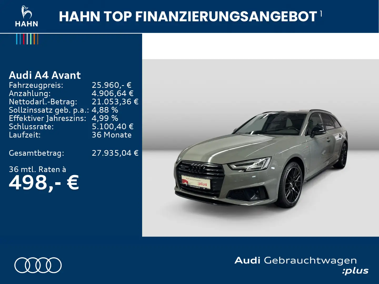 Audi A4 50 TDI quattro Tiptronic S line B&O LED Gris - 2