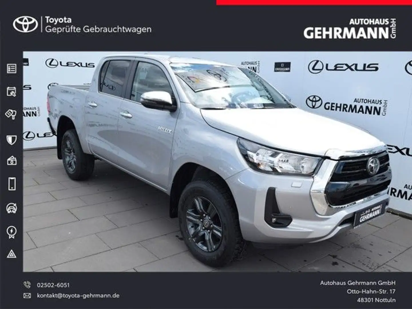 Toyota Hilux Double Cab Comfort 4x4 *Navi*Safety Sense* Silber - 1