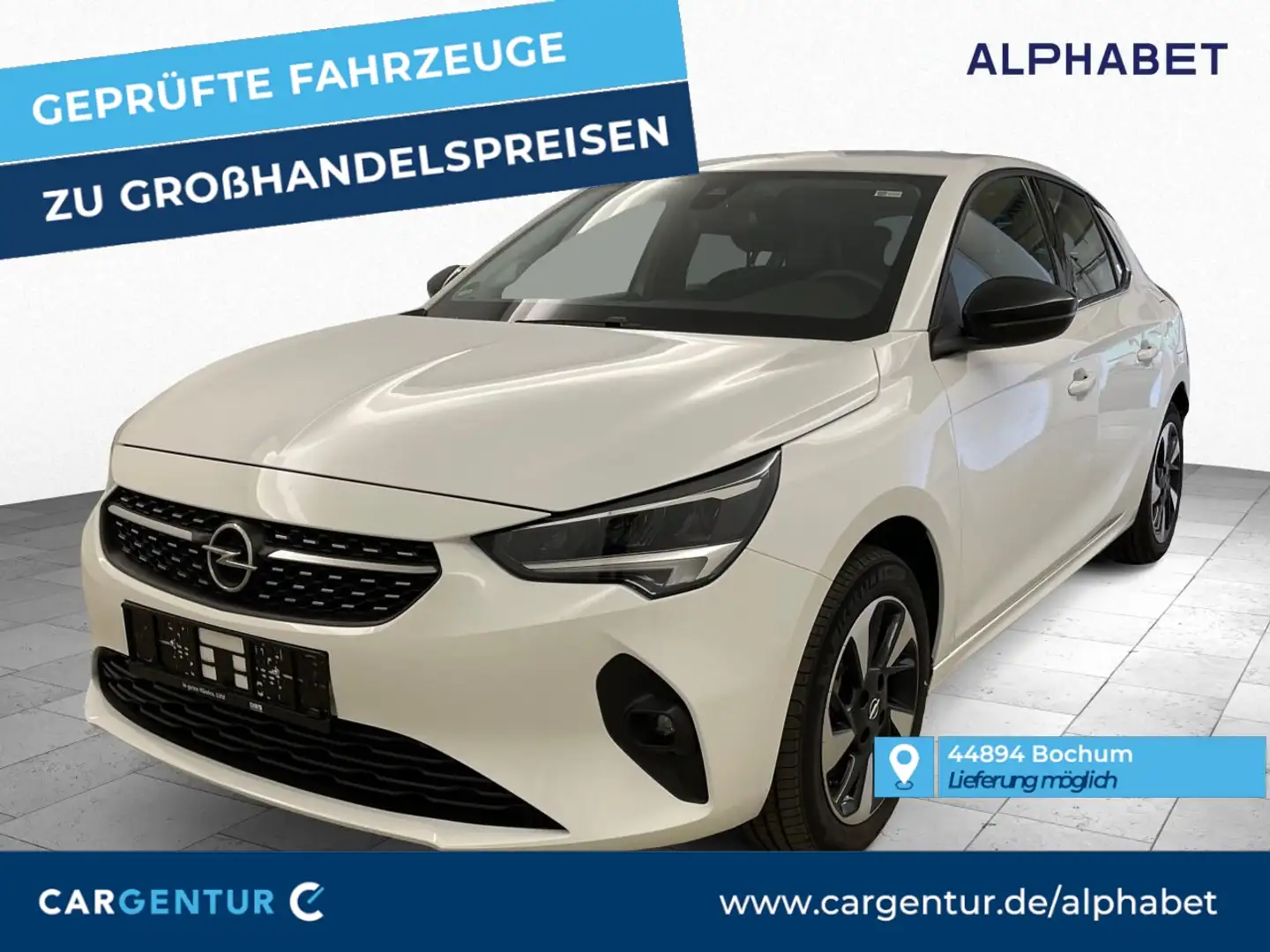 Opel Corsa F e Elegance Navi RKam LED Lane AUT Klima Blanc - 1