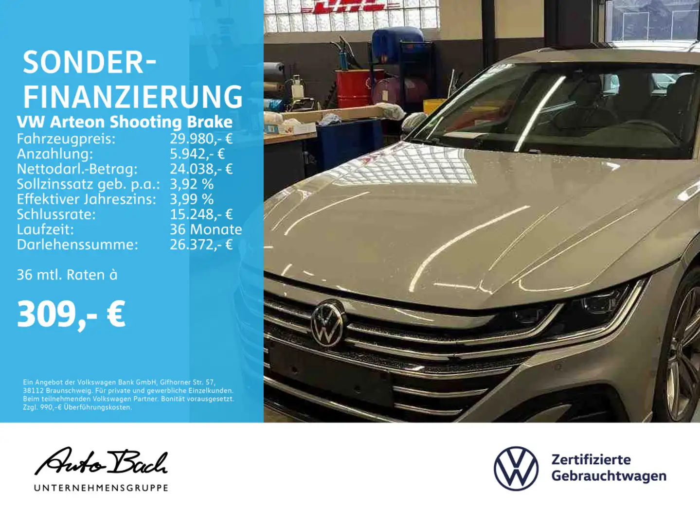 Volkswagen Arteon Arteon Shootingbrake 2.0 TSI "R-Line" DSG Navi L Grey - 1