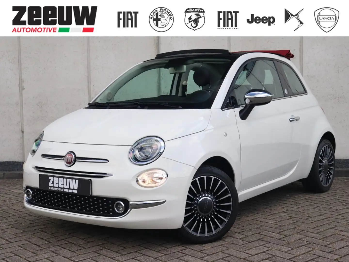 Fiat 500C TwinAir Turbo 80 PK Mirror | Navi | Carplay | Clim Weiß - 1