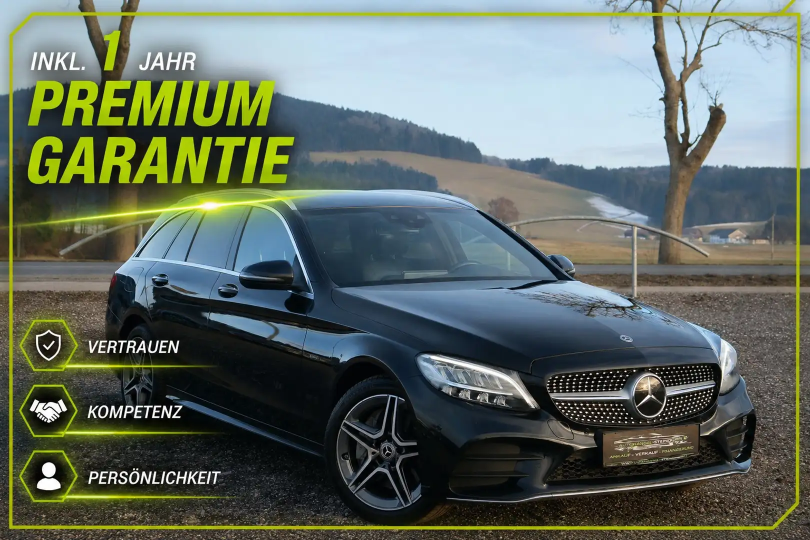 Mercedes-Benz C 300 de*2X AMG-Line*1.Besitz*Kamera*Keyless entry* Schwarz - 1
