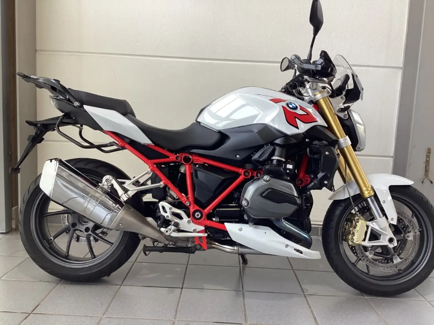 BMW R 1200 R Keyless Tempomat Heizgriffe LED RDC ABS 1JahrGaran Blanc - 1