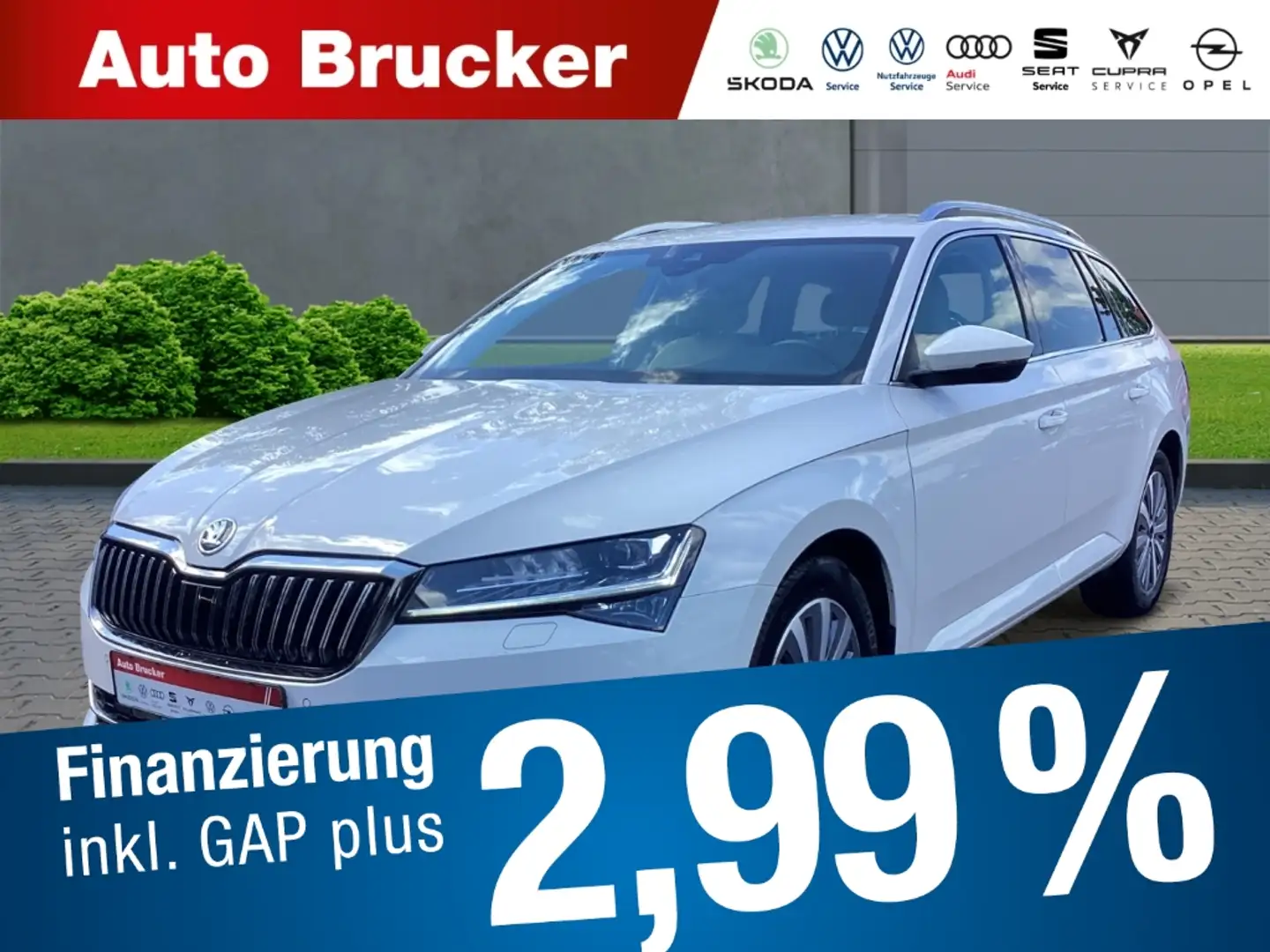 Skoda Superb Combi Style 2.0 TDI+Alufelgen+Navi+elektr.Sitze+LE Blanco - 1