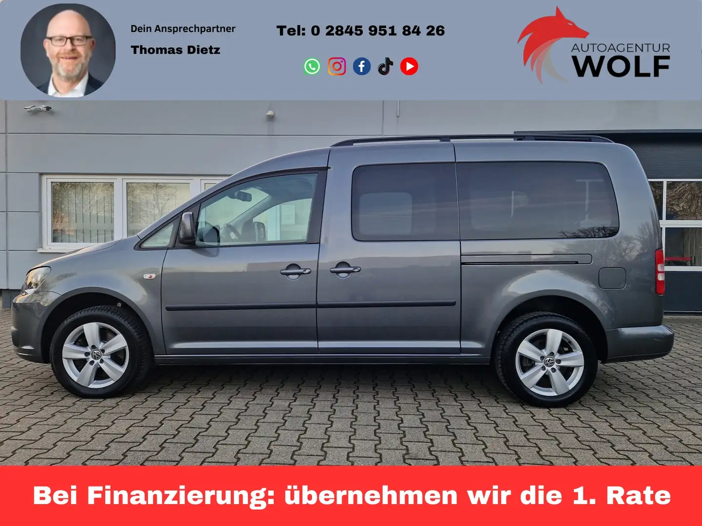 Volkswagen Caddy Caddy Maxi Comfortline*DSG*NAVI*PDC*7-SITZER* Grau - 1