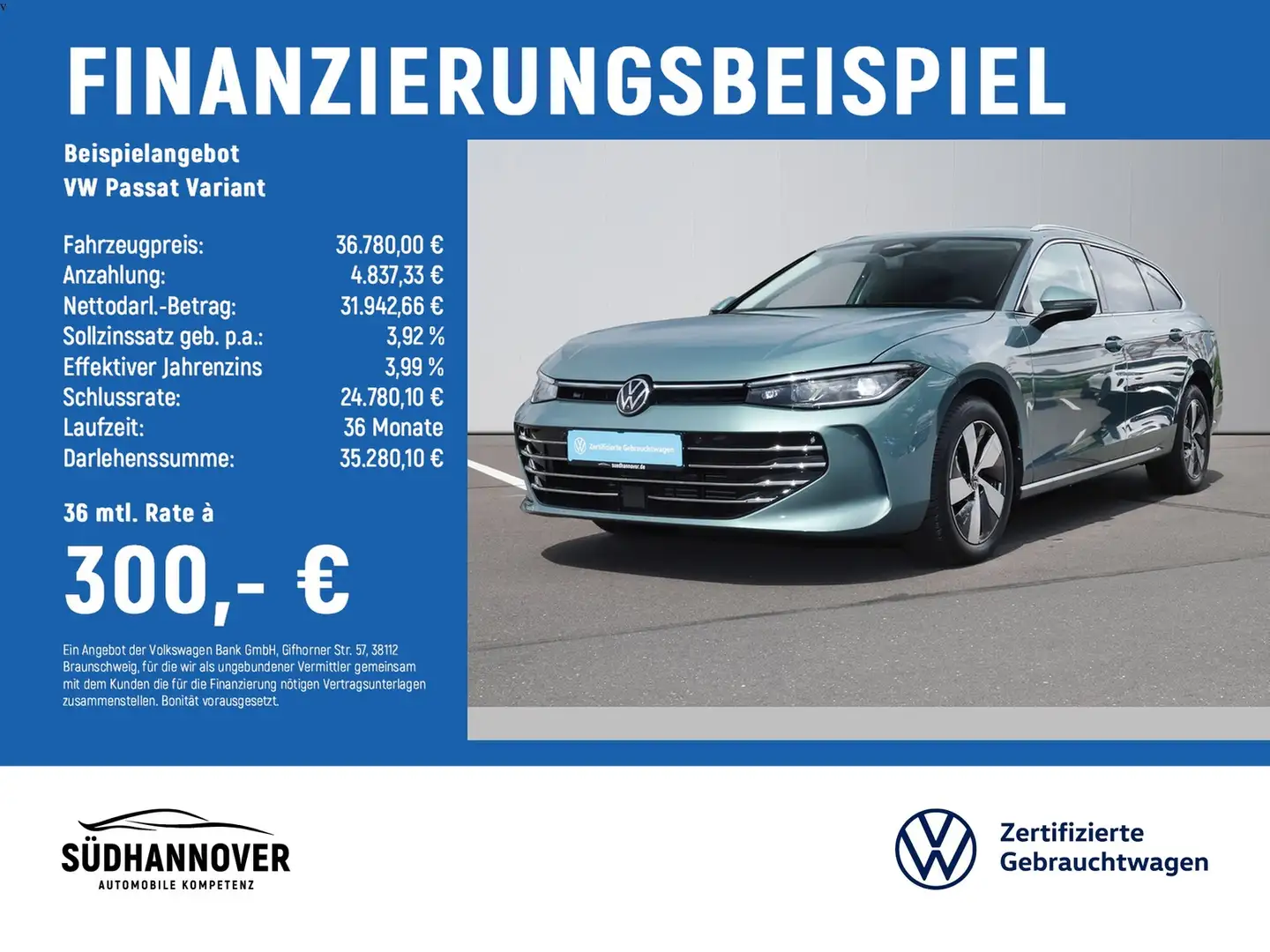 Volkswagen Passat Variant Elegance 2.0 TDI DSG AHK+NAVI+LED Groen - 2
