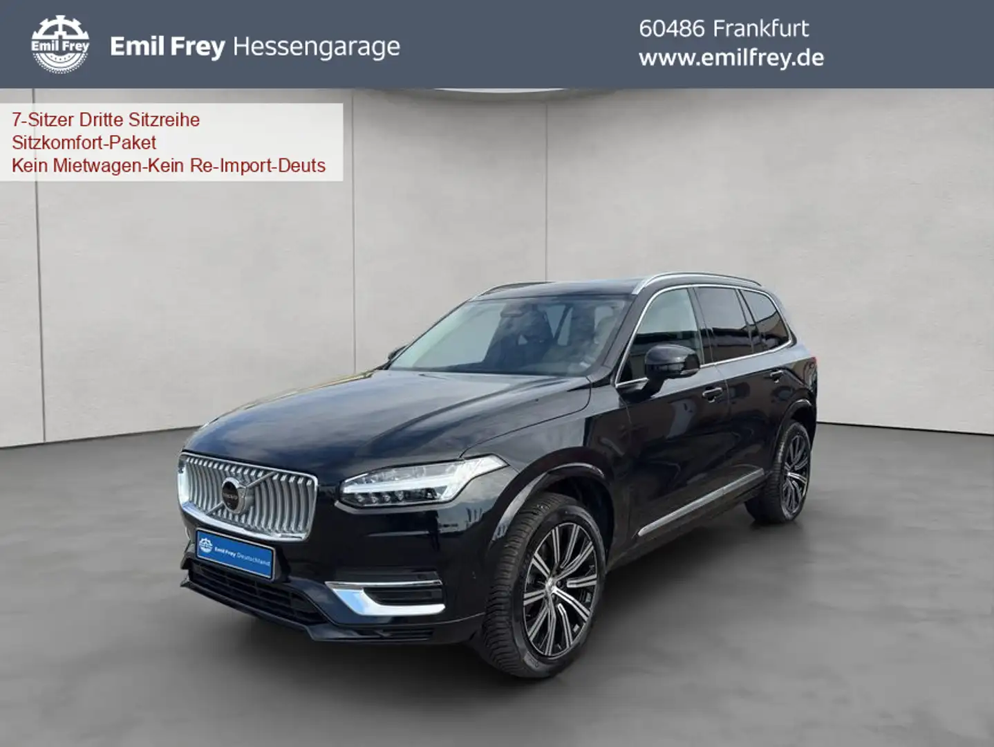 Volvo XC90 XC90 B5 AWD Plus-Bright 7S Glasd Standh 360° AHK Schwarz - 1