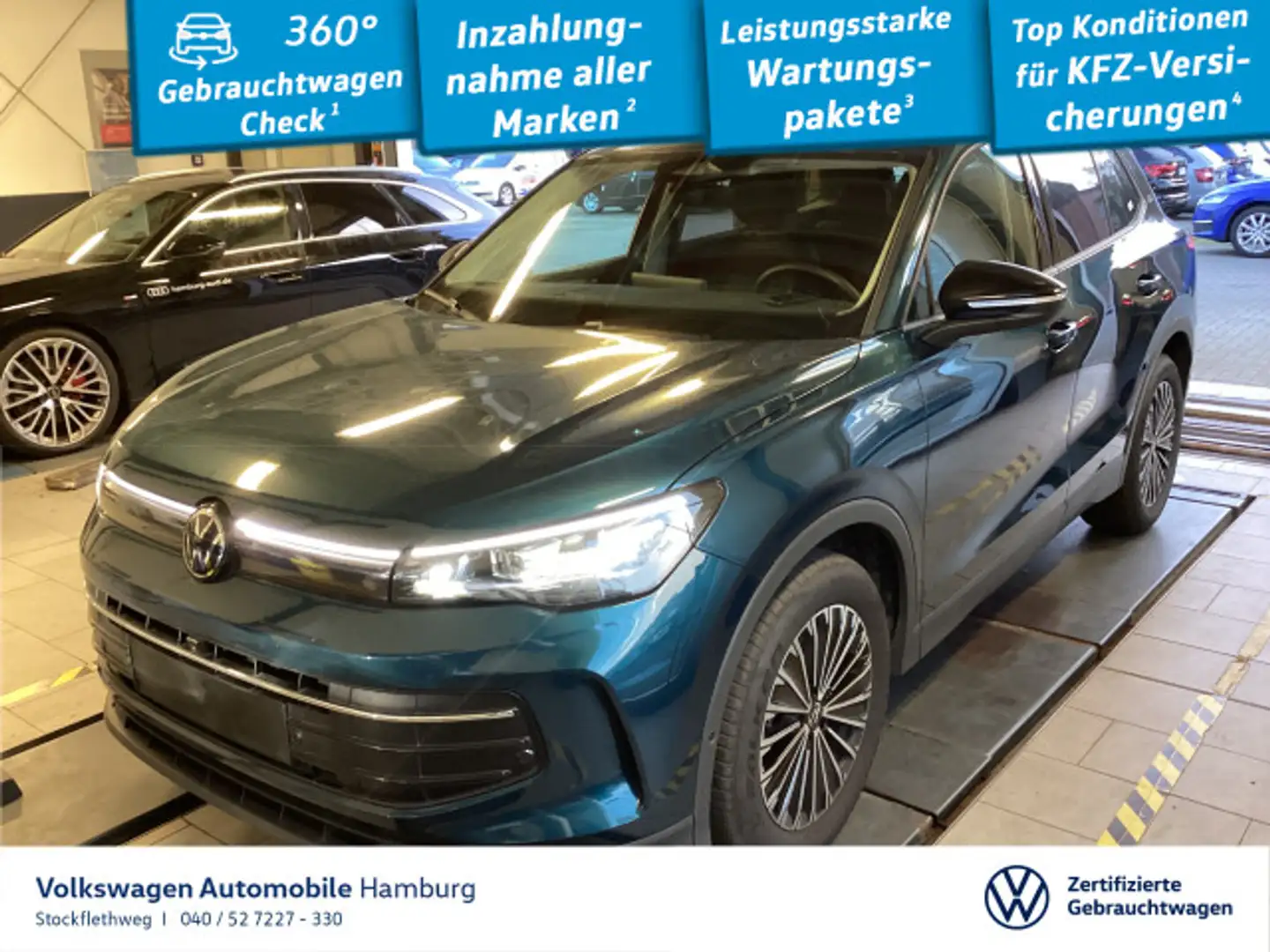 Volkswagen Tiguan 2.0 TDI Goal DSG AHK Nav ACC AppleCarPlay Blau - 1