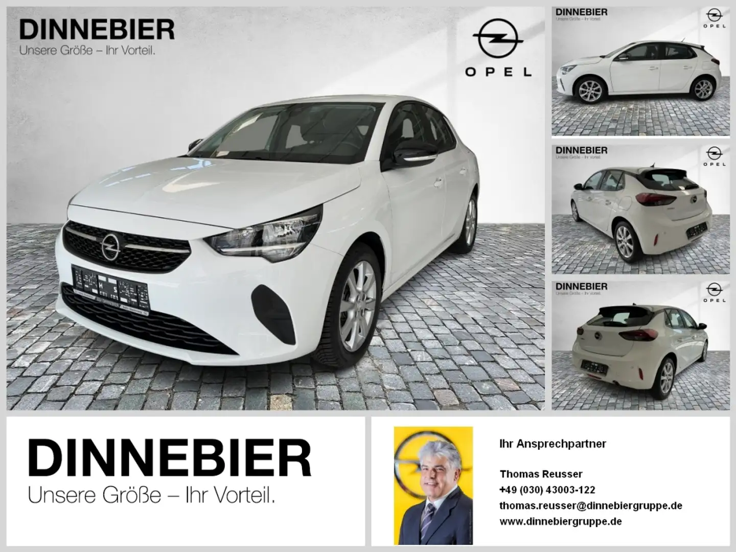 Opel Corsa F 1.2i Edition LM+SHZ+PDC+SpurH+klima Wit - 1