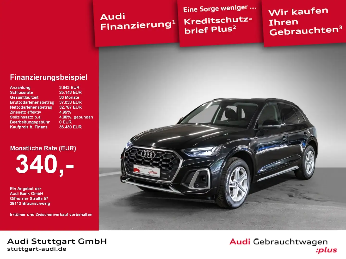 Audi Q5 40 TDI quattro S line ACC virtCo PDC+Kamera Negro - 1