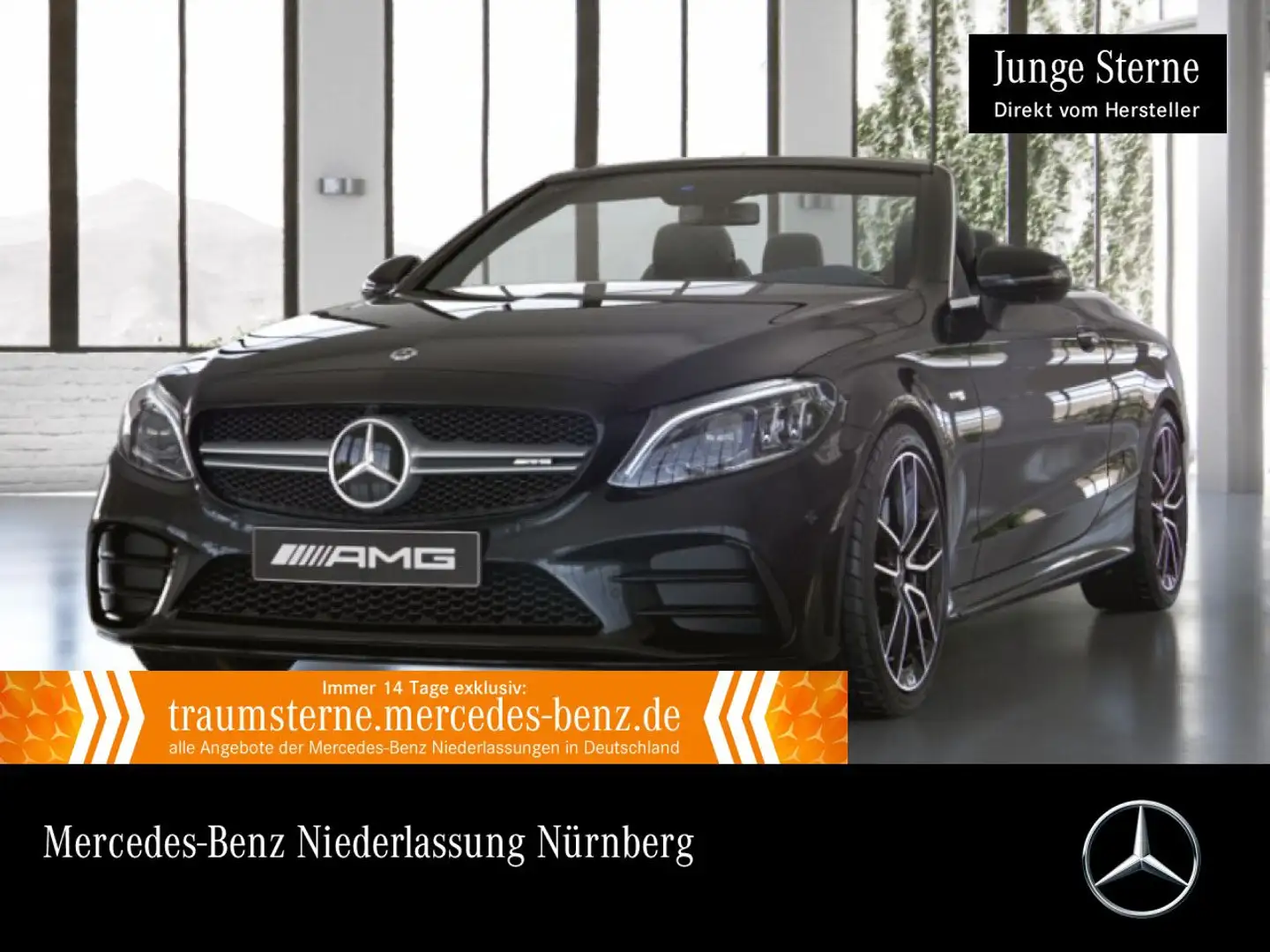 Mercedes-Benz C 43 AMG C 43 Cabrio 4M AMG+NIGHT+360+MULTIBEAM+BURMESTER Schwarz - 1