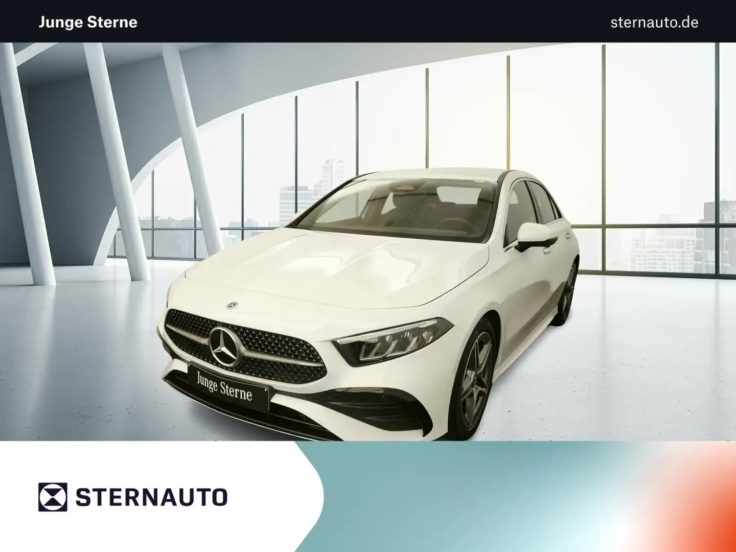 Mercedes-Benz A 180 A 180 d Limousine AMG Line Premium 360Cam Ambiente Weiß - 1