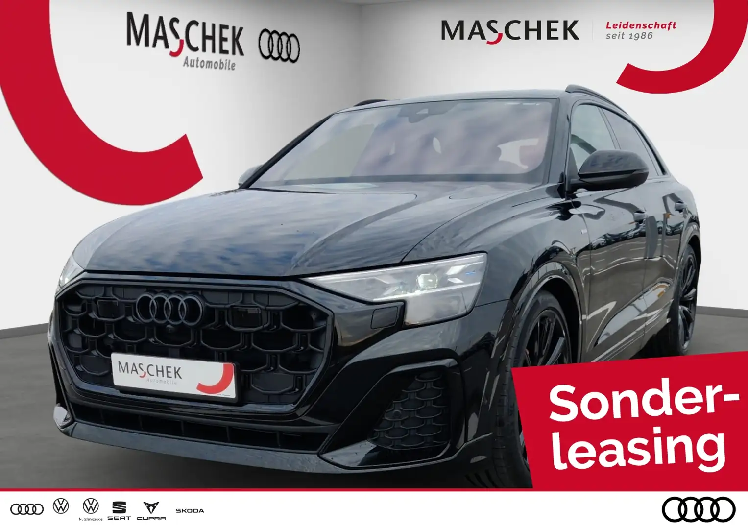 Audi Q8 50 TDI quattro S-Line AllrLenk AHK Pano 23 Sitzkli Schwarz - 1