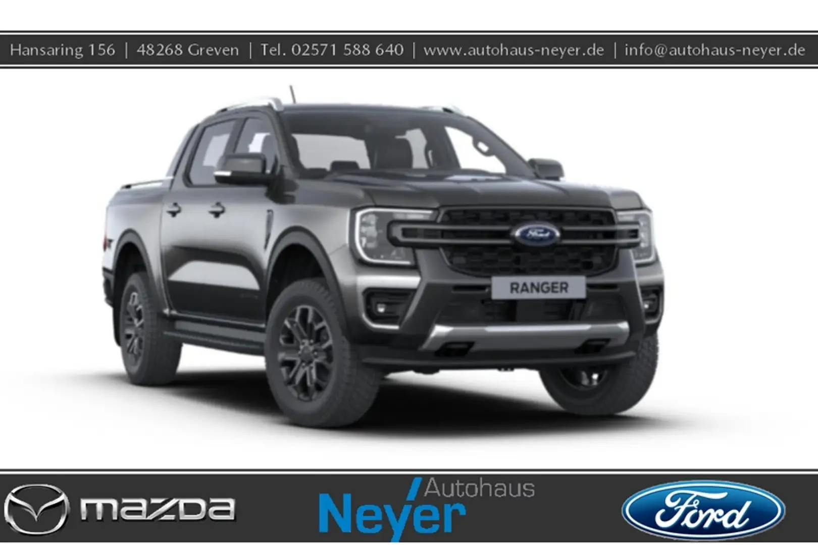 Ford Ranger Wildtrak e-4WD Doppelkabine *AHK B&O el. Rollo 360 Grau - 1