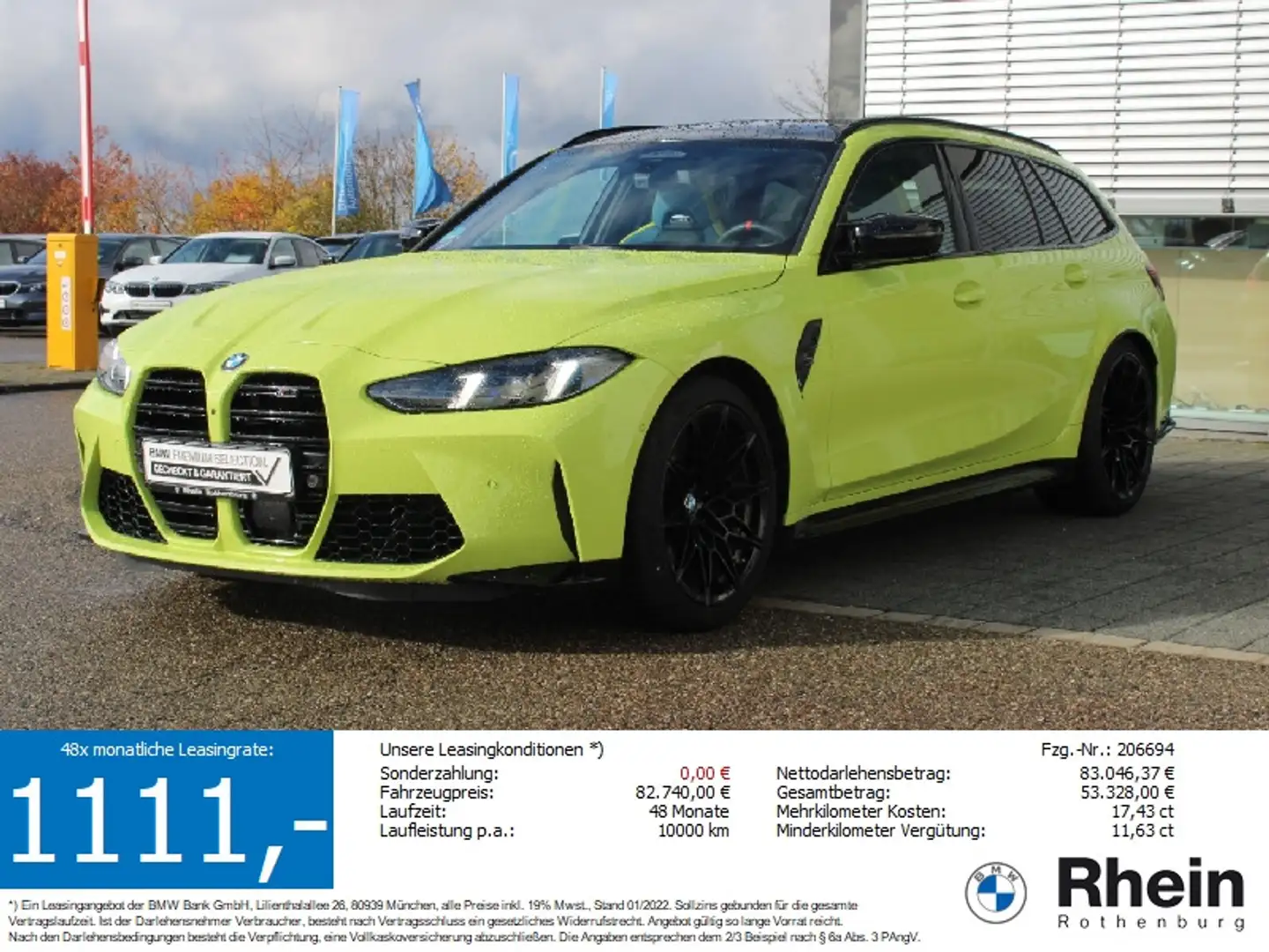 BMW M3 Competition Tour Inno Harman 360 Cam ACC HUD Gelb - 1