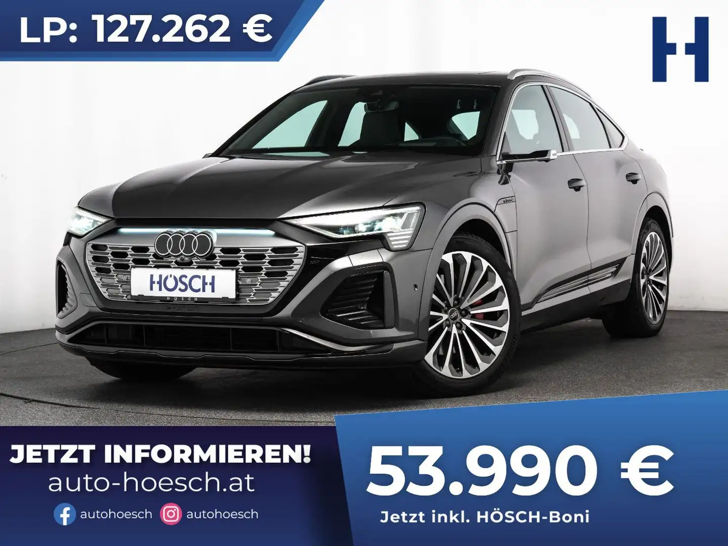 Audi Q8 e-tron 55 SB quattro 2x S-LINE DIGITAL SOFTCLOSE LEDER Grau - 1