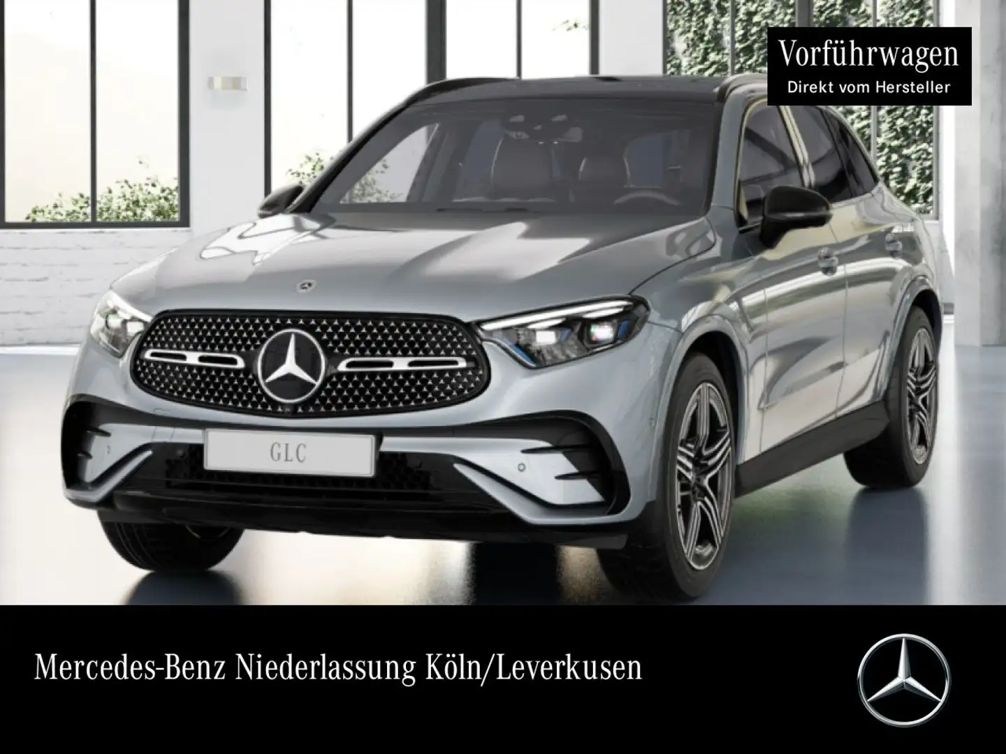 Mercedes-Benz GLC 200 4M AMG+NIGHT+PANO+360+AHK+KEYLESS+9G Silber - 1