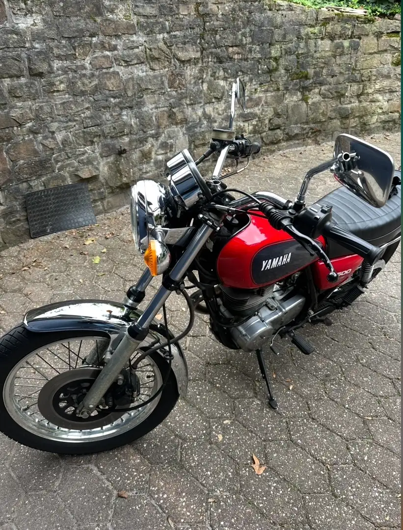 Yamaha SR 500 Rood - 1