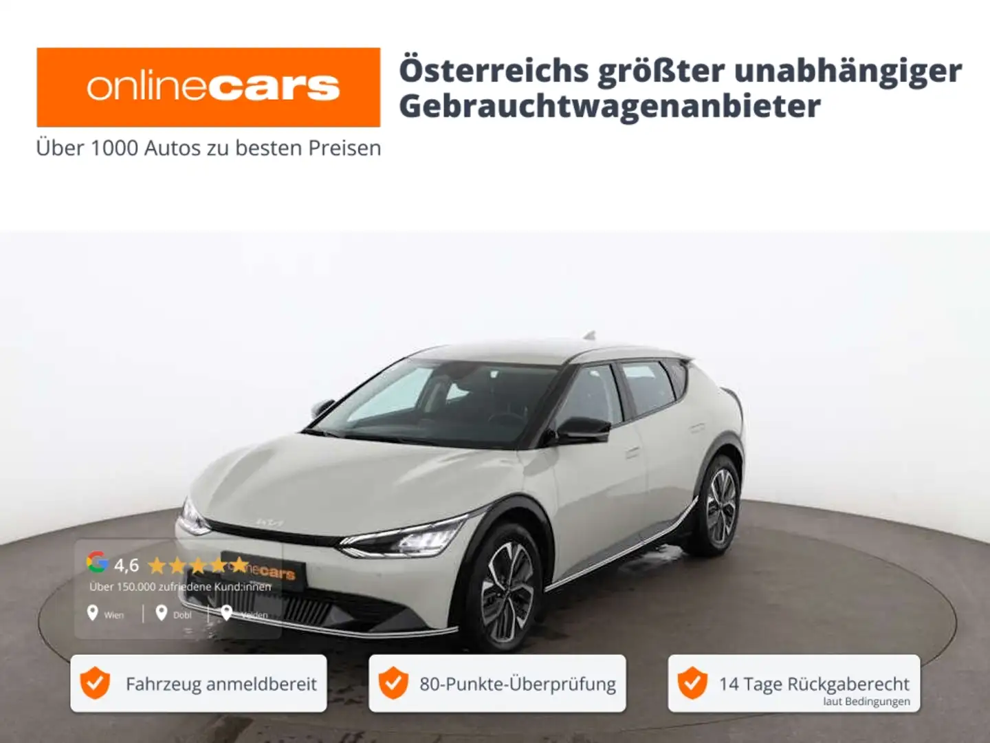 Kia EV6 Elektro 77,4kWh Aut LED RADAR NAV LEDER R-CAM Grau - 1