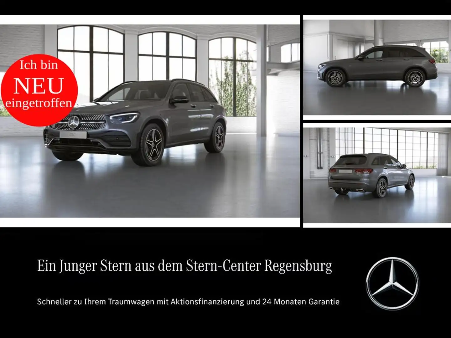 Mercedes-Benz GLC 300 de 4M AMG+HUD+AHK+DIST+PANO+MASSAGE+MBEAM Grijs - 1