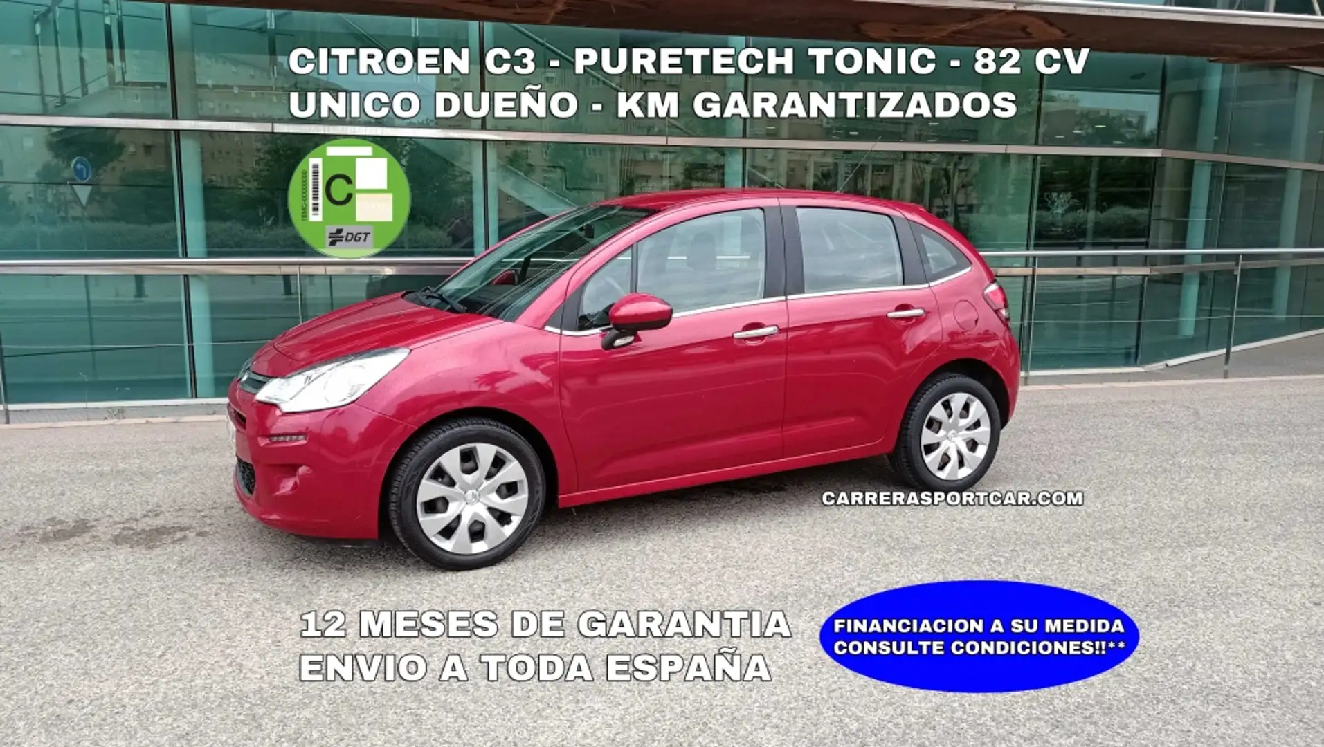 Citroen C3 1.2 PureTech Tonic 82 Rojo - 1