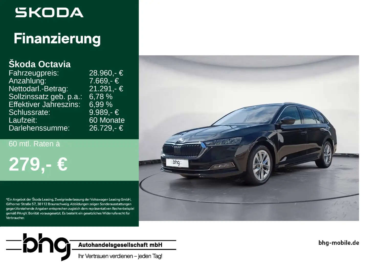 Skoda Octavia Combi 1.0 TSI DSG Style AHK KAMERA HUD A Negro - 1