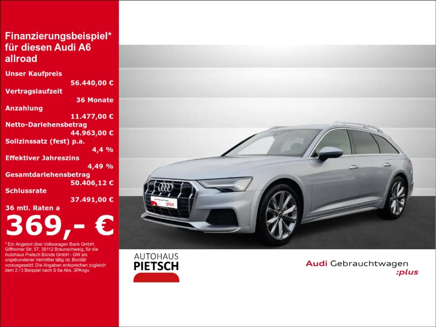 Audi A6 allroad 40 TDI quattro Matrix AHK ACC 360° Silber - 1