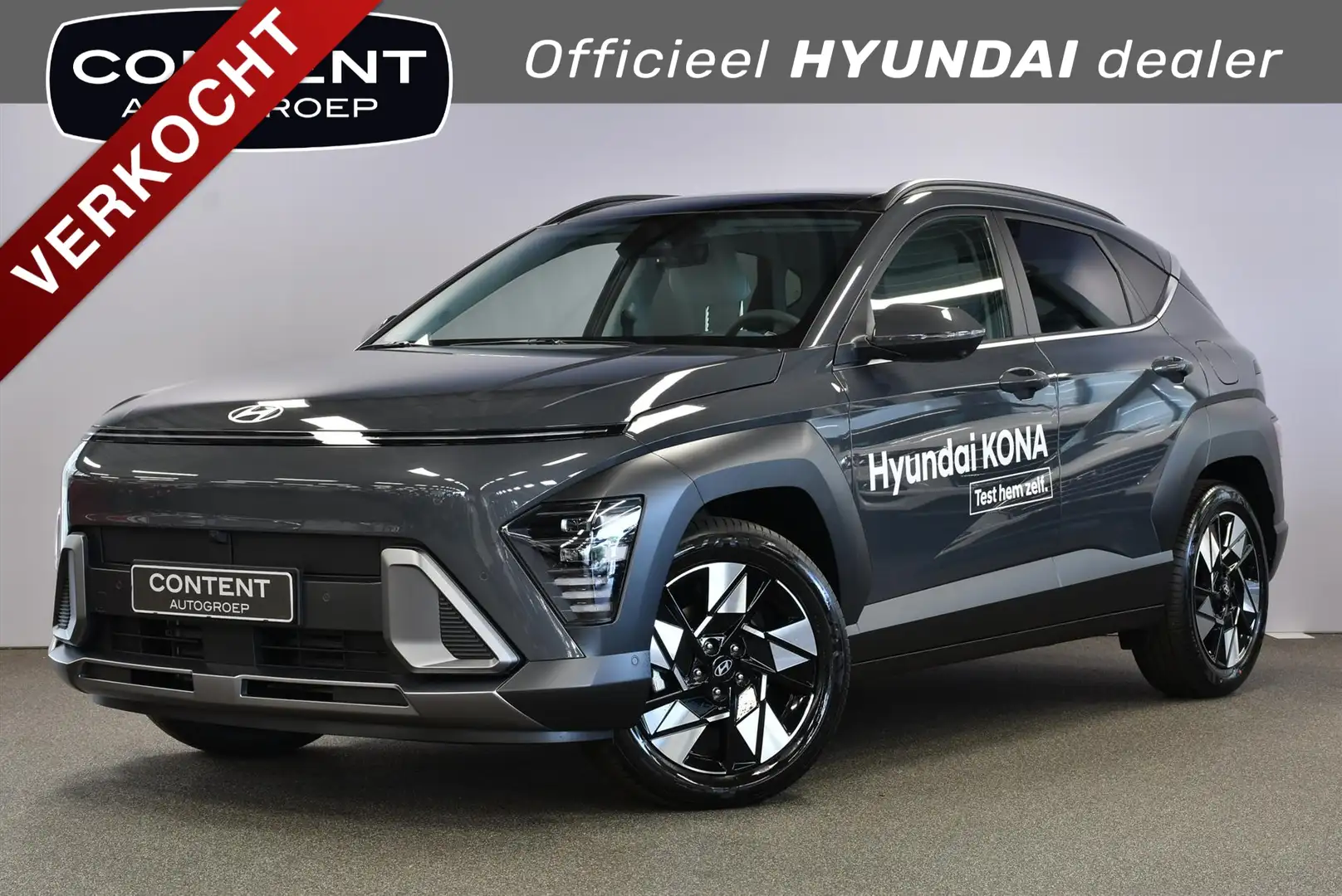 Hyundai KONA New 1.6 HYBRID DCT Premium Sky I Panorama dak I Di Grijs - 1
