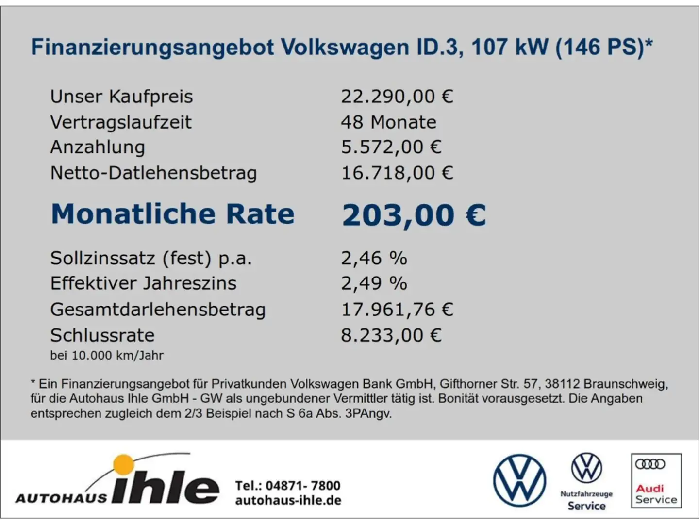 Volkswagen ID.3 Pro 58kWh ACC+AMBIENTEBEL.+LANEASSIS. Blau - 2