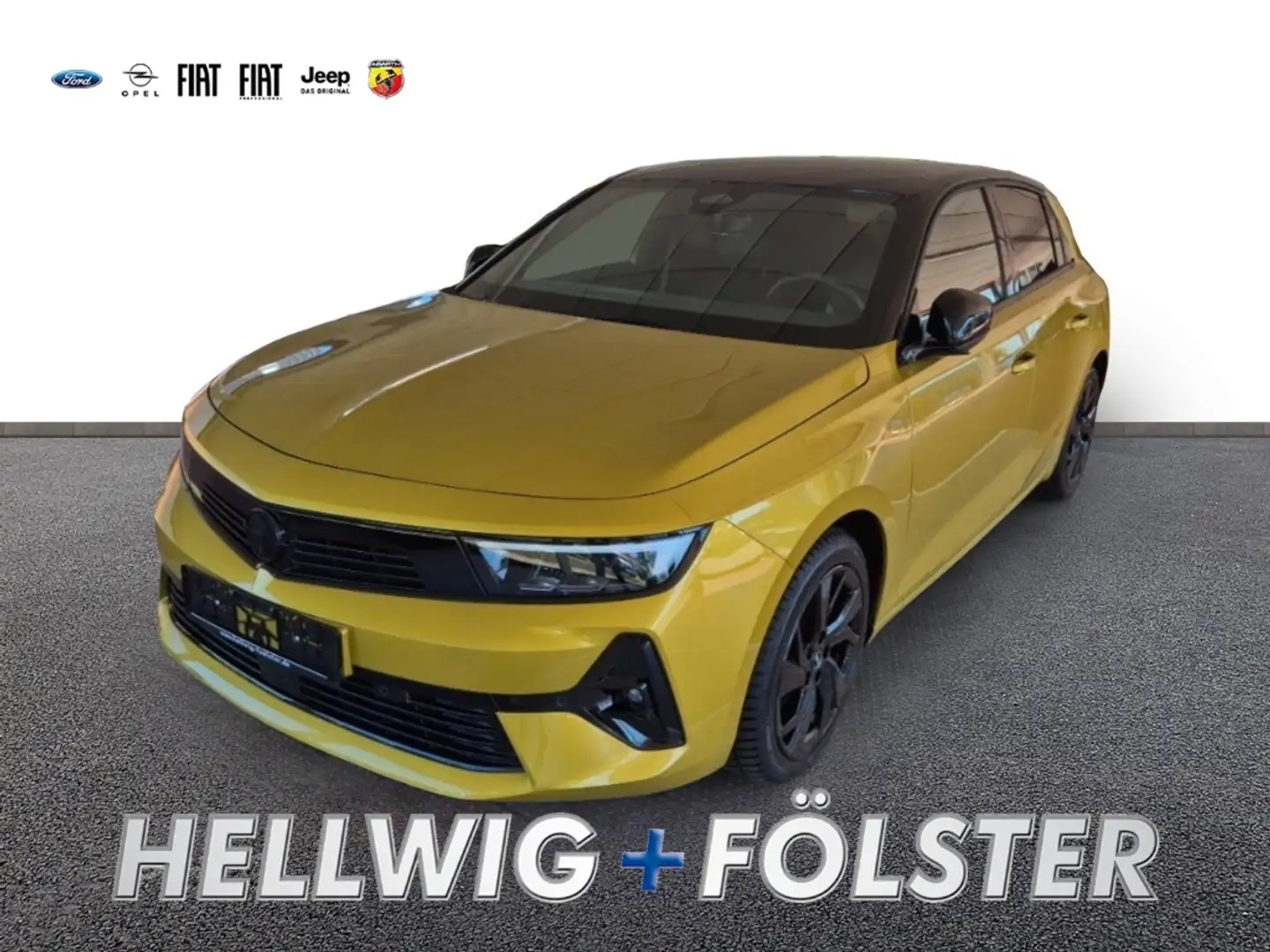 Opel Astra GS 1.2 T AHK abn. Navi PDC v+h SHZ NSW Geel - 1