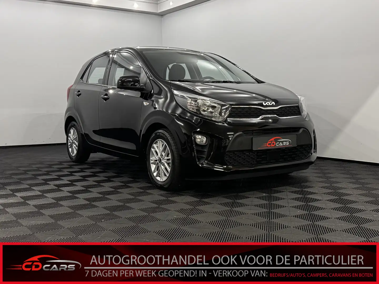 Kia Picanto 1.0 DPi DynamicLine Airco, Camera, Apple carplay, Zwart - 1
