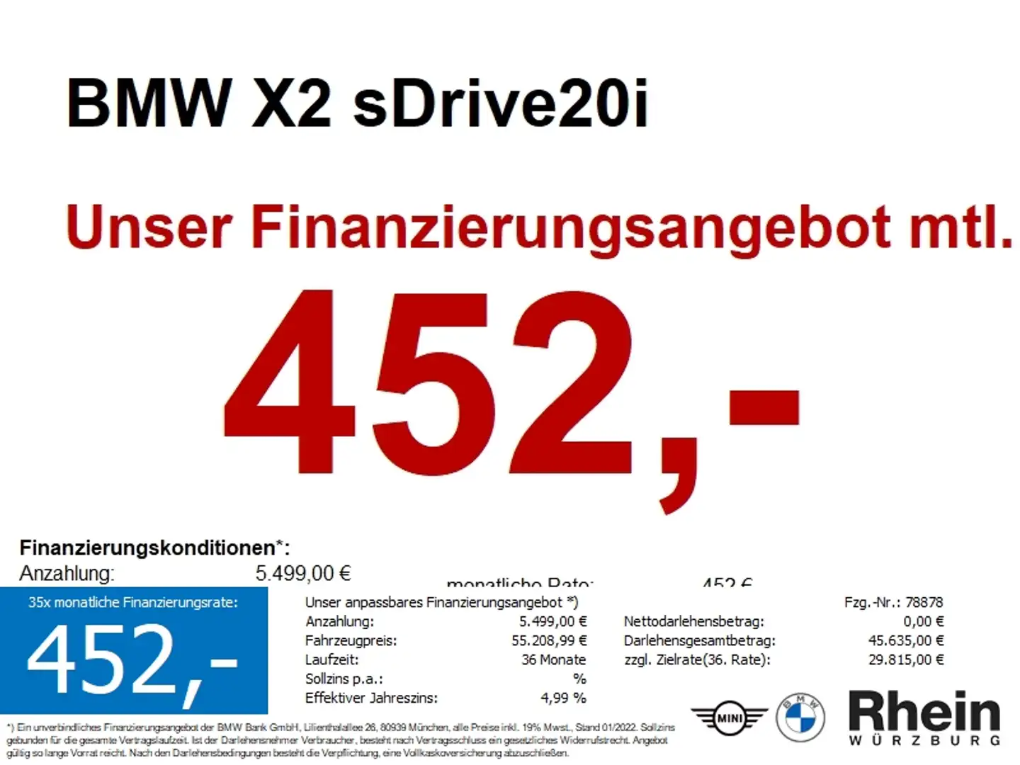 BMW X2 sDrive20i *SOFORT VERFÜGBAR* Grau - 1