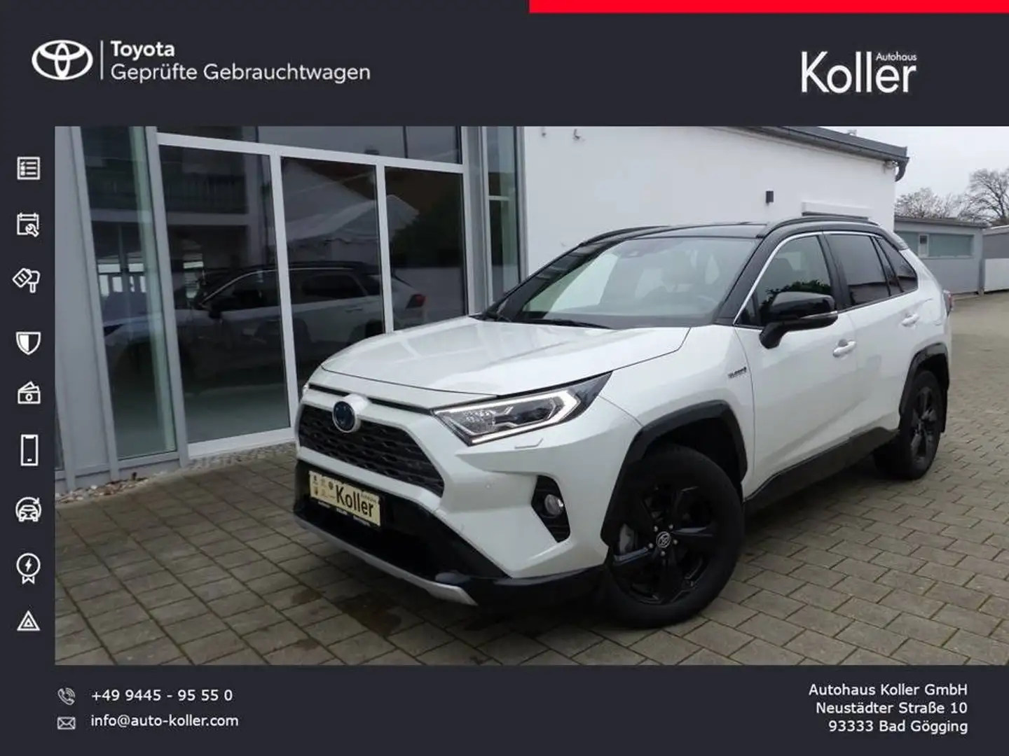 Toyota RAV 4 4 HSD Navi LED Teilleder CarPlay PDC Anhängek Blanc - 1