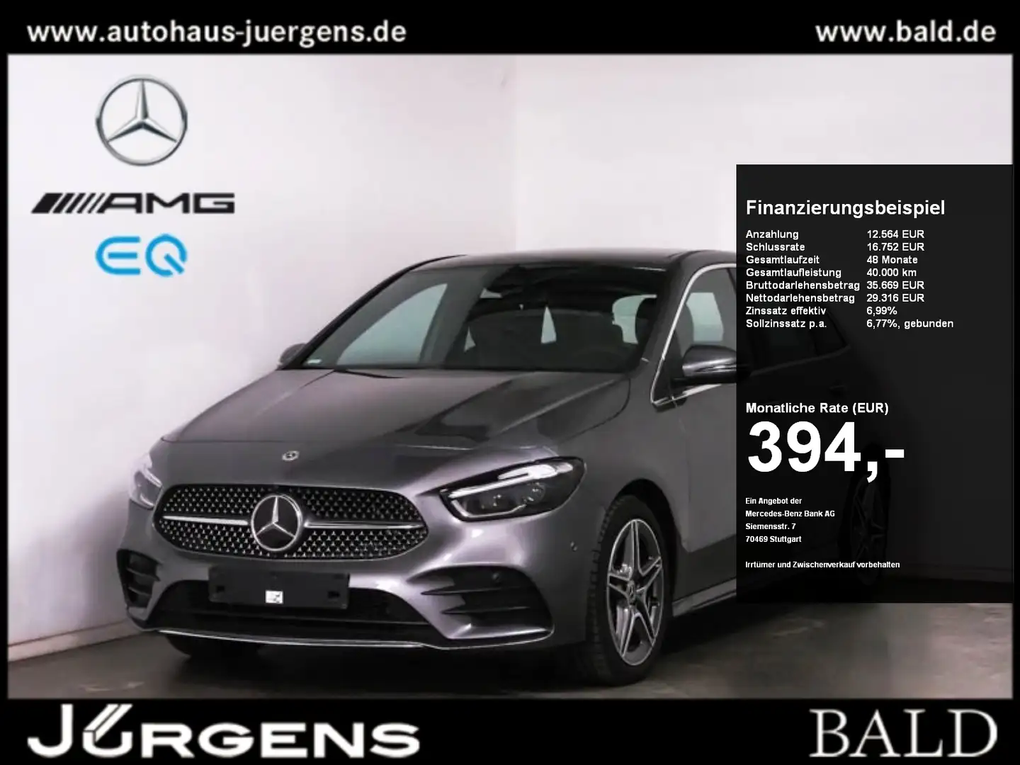 Mercedes-Benz B 250 e AMG-Sport/Multibeam/Pano/AHK/Winter/18' Grau - 1