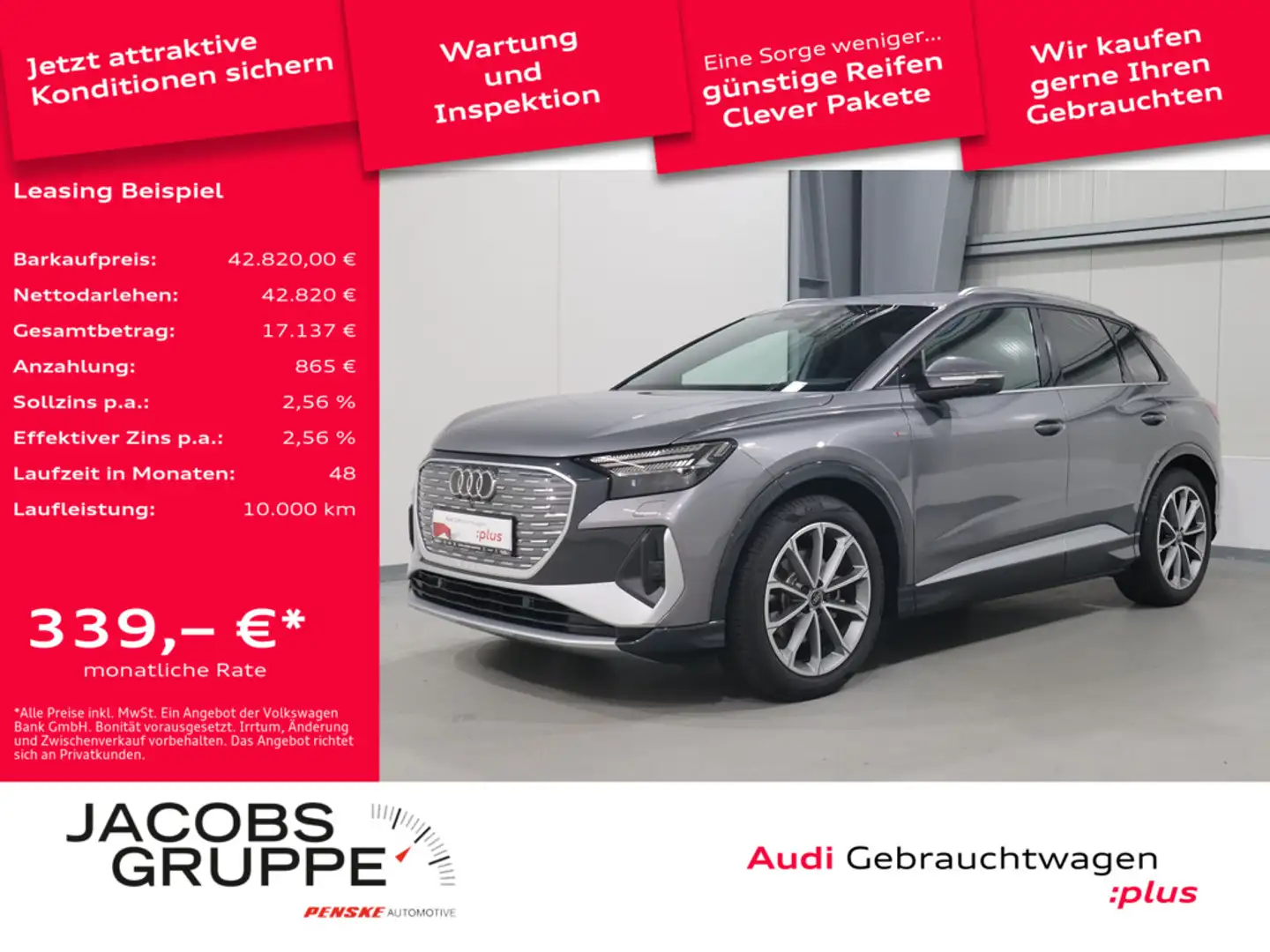 Audi Q4 e-tron 35 S line*Pano*Matrix*AHK * Grau - 1