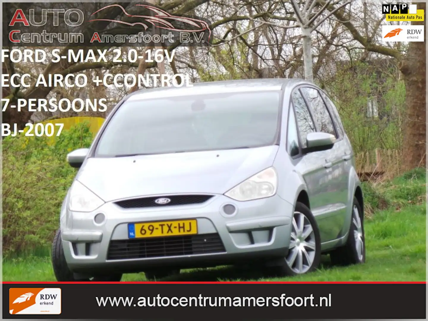 Ford S-Max 2.0-16V ( 7-PERSOONS + INRUIL MOGELIJK ) Grijs - 1