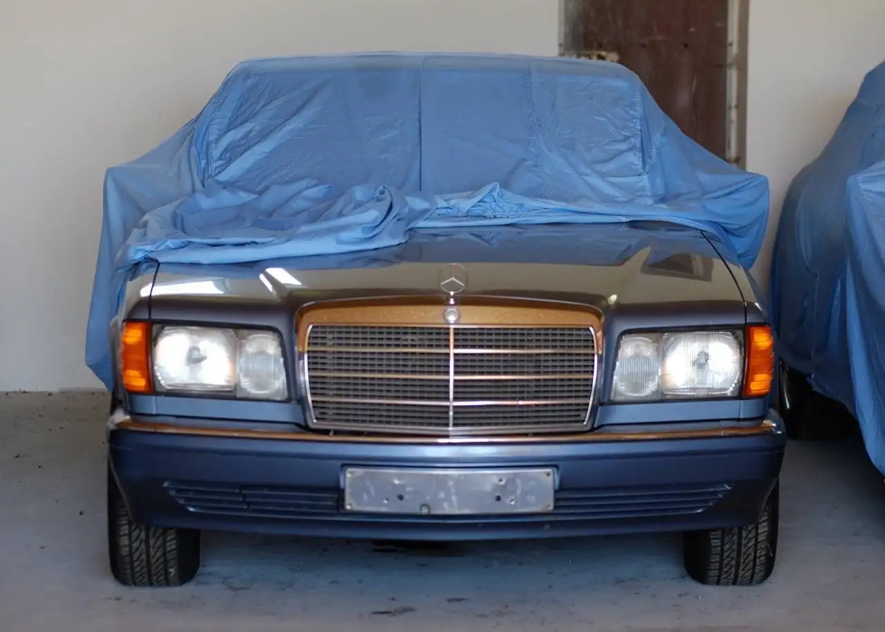 Mercedes-Benz 300SE W126, 1989, diamantblau / Interieur ebenfalls blau, sehr schöner Zustand 2, H-Zulassung und Euro2, sinnvolle Extras, foto 2