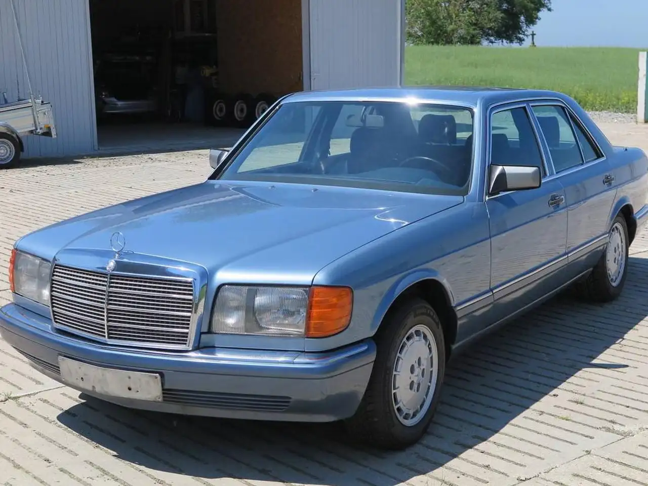 Mercedes-Benz 300SE W126, 1989, diamantblau / Interieur ebenfalls blau, sehr schöner Zustand 2, H-Zulassung und Euro2, sinnvolle Extras, foto 6