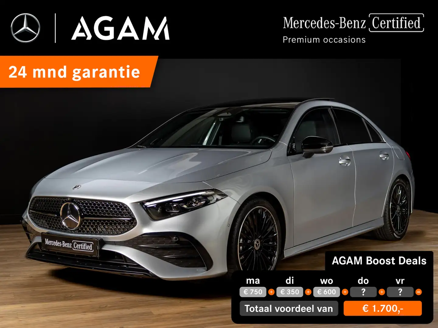 Mercedes-Benz A 180 Limousine Star Edition AMG Line PLUS Panorama dak Grijs - 1