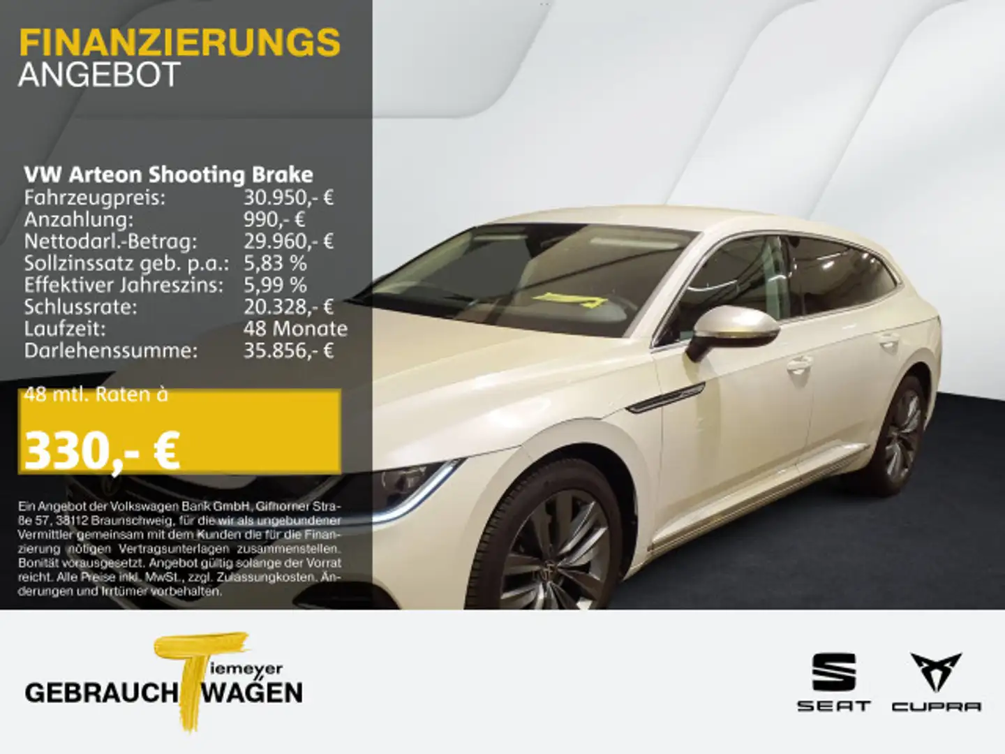 Volkswagen Arteon 2.0 TDI DSG ELEGANCE AHK K Weiß - 1