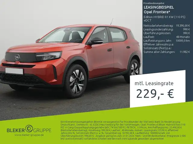 Opel Frontera Edition HYBRID 81 KW (110 PS) eDCT