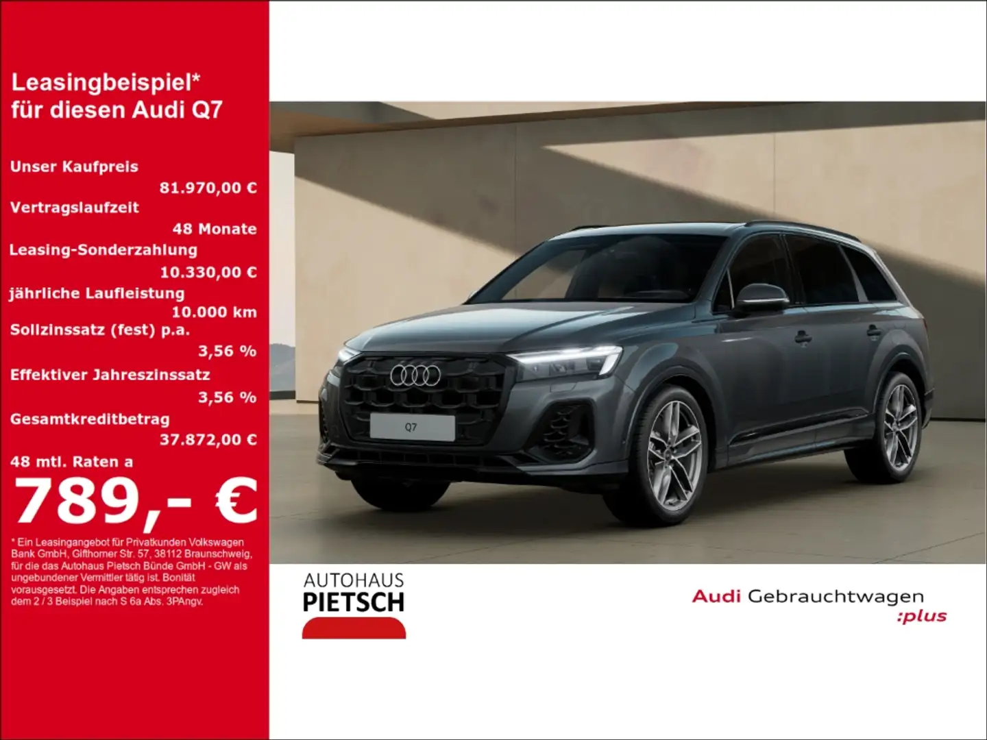 Audi Q7 55 TFSI e quattro S line Pano Matrix Grau - 1