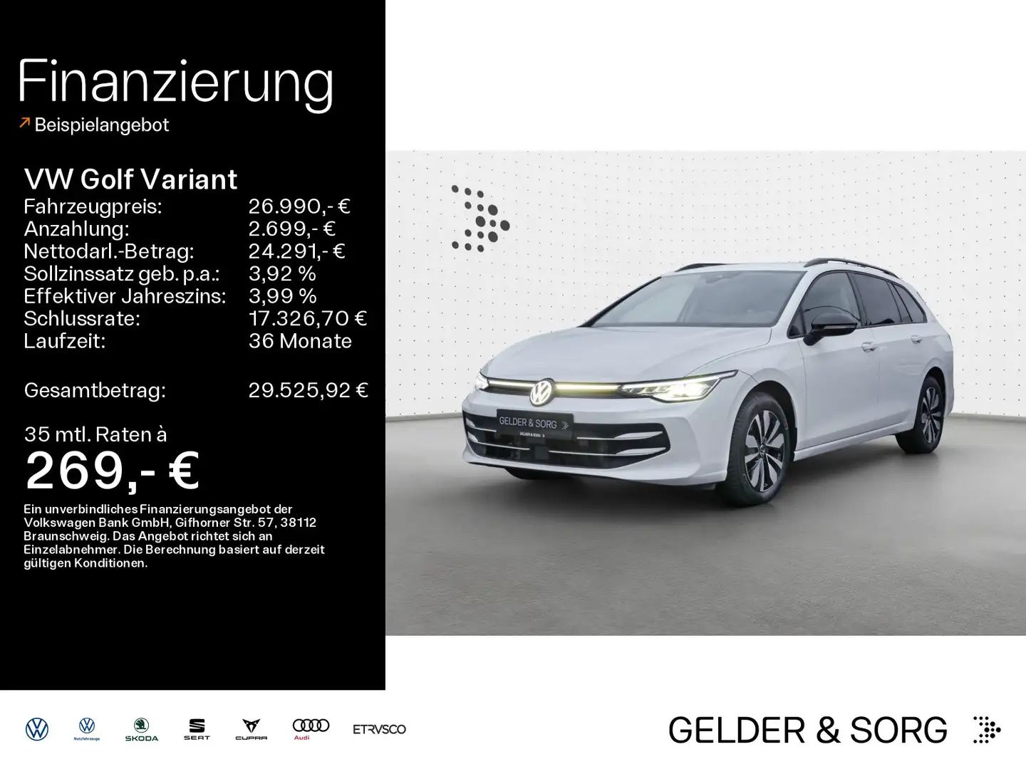 Volkswagen Golf Variant 1.5 TSI  Goal ACC*CarPlay*RFK*AHK Weiß - 1