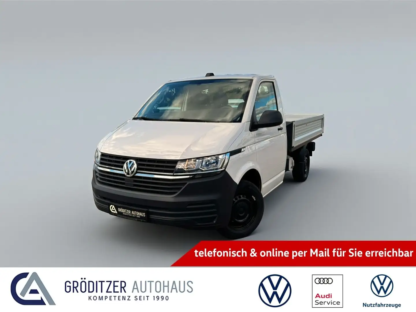 Volkswagen T6 Transporter T6.1 Transporter Pritsche EK TDI DSG AHK|STH|Kli Blanc - 1